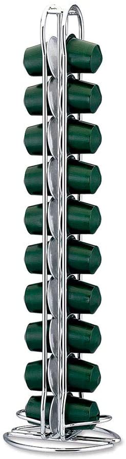 Fackelmann Nespresso 20992 Coffee Capsule Holder/Dispenser for 20 Capsules 2 Columns Metal Wire, Silver, 10 x 9 x 36.6 cm - Image 4