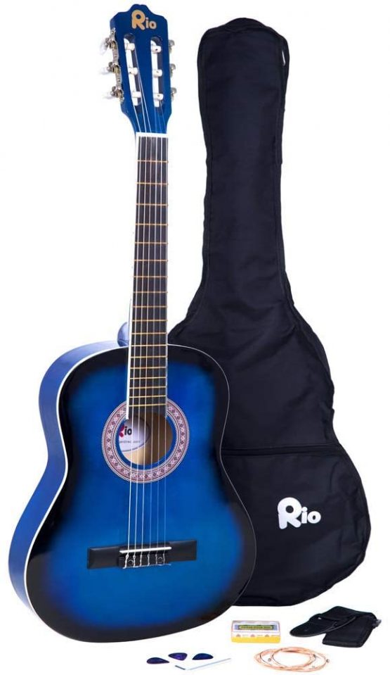 Rio 3/4 Size Classical Guitar Pack For Junior Beginners - Suit 9 To 12 Years - New