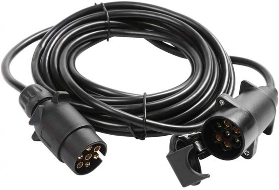 ETUKER 6m 7 Pin Trailer Plug Socket Extension Lead, 12V 7 Pin 6m Extension Lead Towing Caravan Trailer Truck RV Electrical Wiring Cable Connector Trailer Line (6m 7 Pin Extension Lead) - Image 4