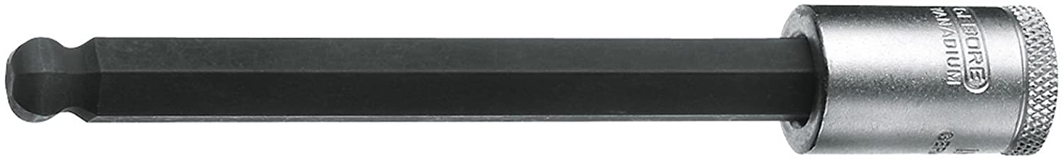 GEDORE Screwdriver Bit 3/8 Inch Long Inner Hexagonal 4 mm, 1 Piece, in 30 LK 4