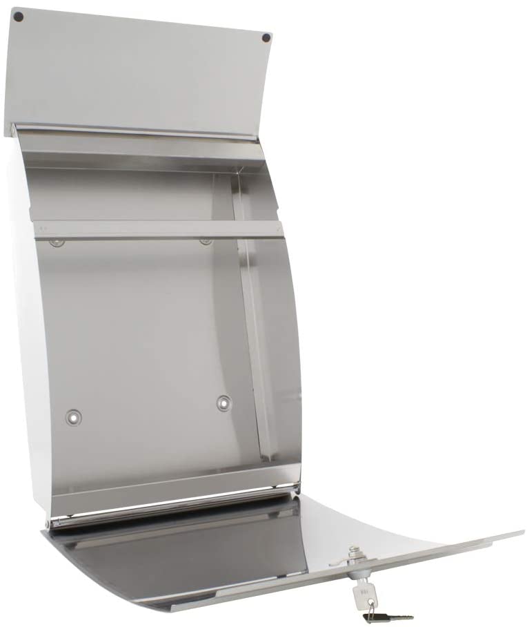 Top Load Mail Box HomeDesign 102855 Harrow Stainless Letterbox Top Loading Steel Post Box ...