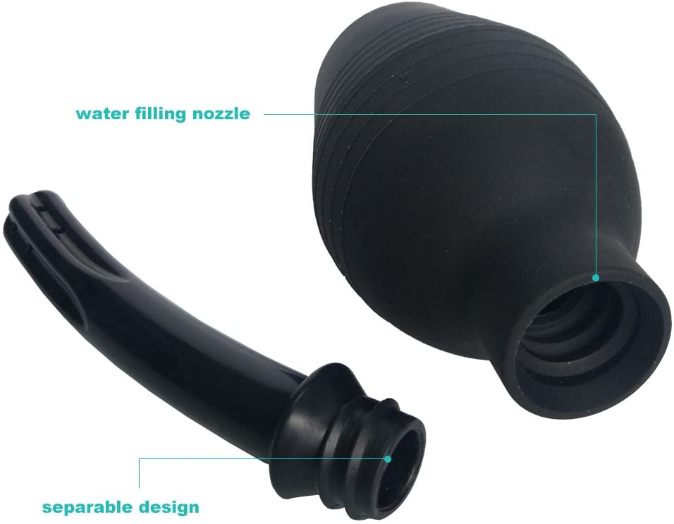 Careforyou Anal Douche Enema Bulb Vaginal Douche Enema Cleaner for Women’s or Man’s Health, Black - Image 4