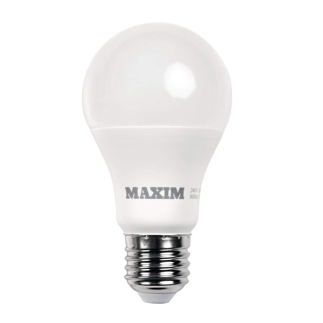 Maxim LED GLS Edison Screw (Cool White) - 10watt (60watt) (Pack 10), 60MLGESCW5X10, Pack of 1 - 10 Count Lightbulbs