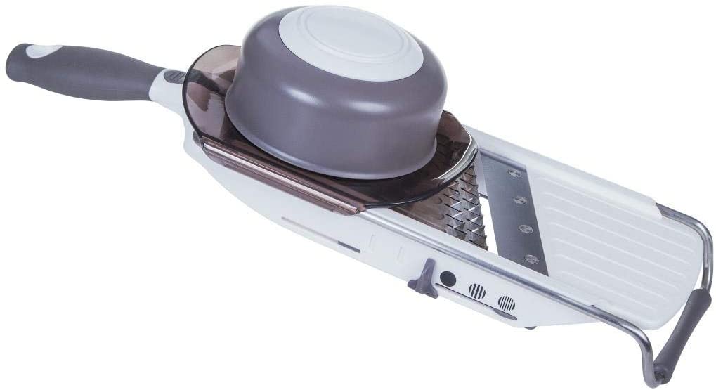 Progressive 10PL81100 PL8 Professional Hand Mandolin/Gourmet Slicer, Plastic/Stainless Steel , White, One