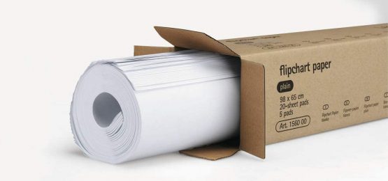 Legamaster Flipchart Paper Pad - Pack of 5 with 20 plain Sheets each - White - for all standard Flipchart easels - Ideal for Meeting Notes and Brainstorming