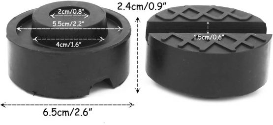 Dawa Jack Rubber Pad,2 Pack Rubber Jack Pads Universal Slotted Frame Rail Protector for Trolley Jack - Image 3