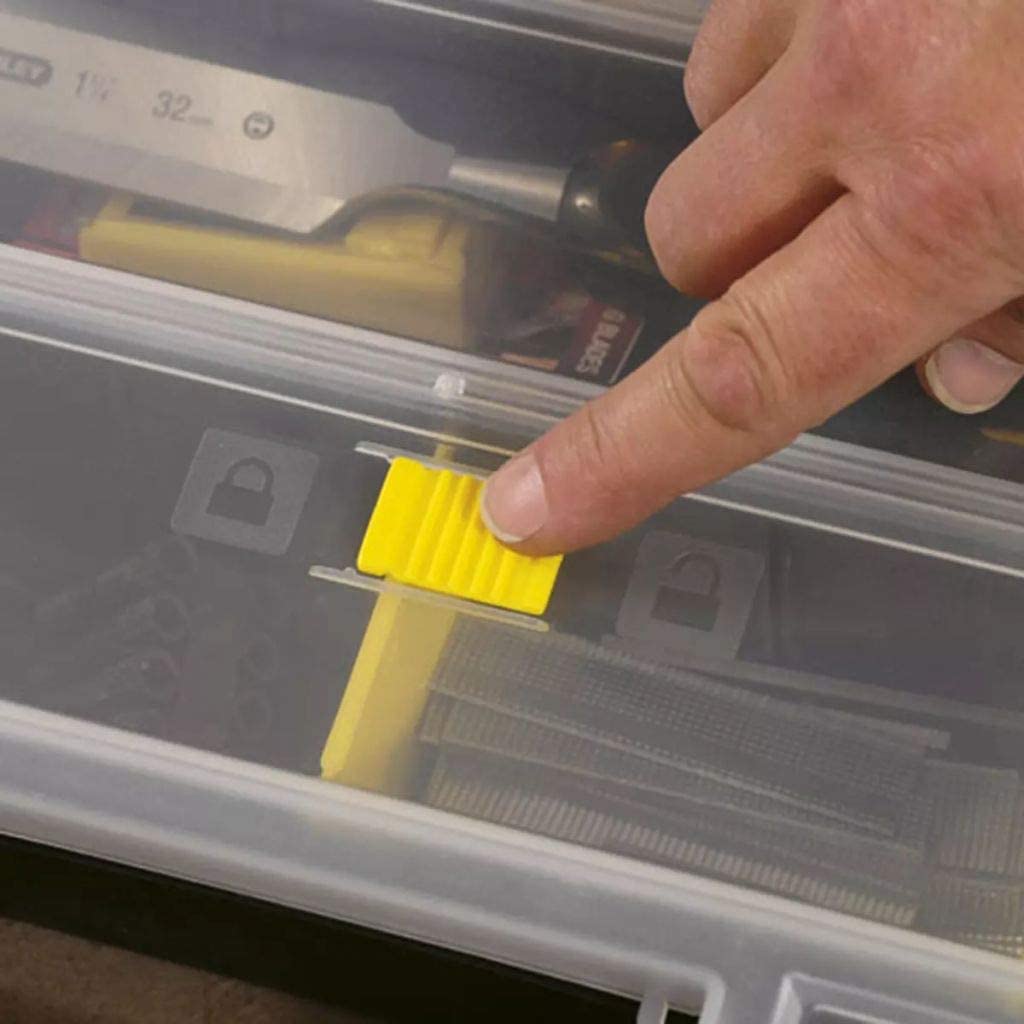 STANLEY 199 Storage Organiser Durable Clear Lid, 1-92-762, Multi-colour, 45,7 x 32,7 x 7,9 cm - Image 3