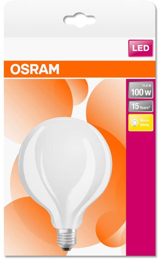 OSRAM LED lamp , Base: E27 , Warm White , 2700 K , 11 W , replacement for 100 W Incandescent bulb - Image 2