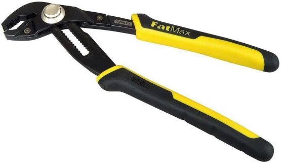 STANLEY 0-84-647 FATMAX Multigrip Groove Joint Pliers 8'', Black/Yellow