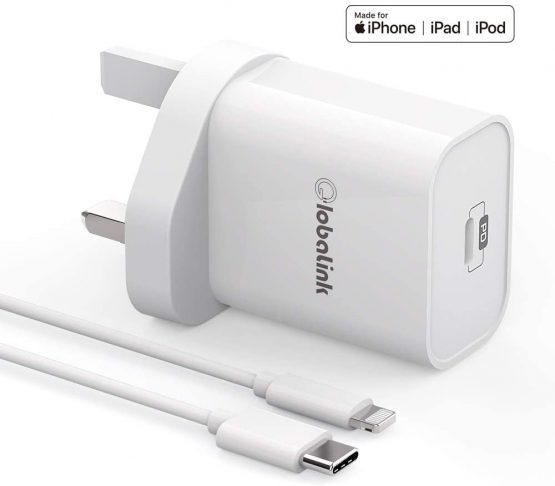 GlobaLink iPhone Fast Charger with 2M USB C to Lightning Cable, MFi 20W USB C Wall Charger, PD3.0 Fast Charging Adapter & Quick Charge Cord for iPhone 13 12 12Pro 12 mini SE 11 Pro SE2020 11 Pro Xs