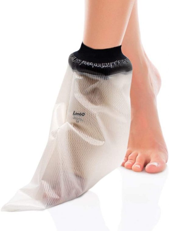 LimbO Waterproof Protectors Dressing Cover - Adult Foot Shower Cover for Bandages and Light Dressings (M25: 26-34 cm Ankle Circ.)