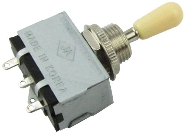 Musiclily 3 Way Box Toggle Switch Pickup Selector for Les Paul/SG style Electric Guitar,Cream Tip - Image 2