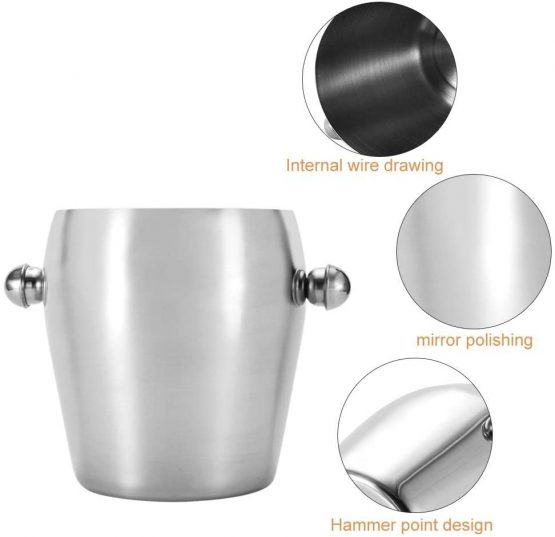 Stainless Steel Ice Buckets, Household Ice Bucket (1L) - Image 2