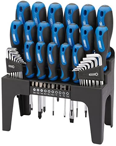 Draper 44 Piece Precision Screwdriver Hex Key and Bit Set, Multi