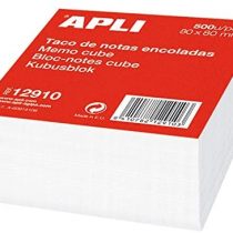 APLI Glued Note Cue 80 x 80 mm White
