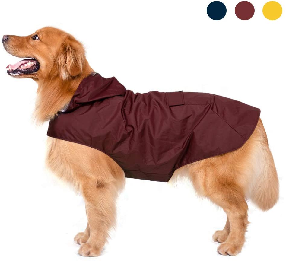 Zellar Dog Raincoat with Hood, Collar Hole