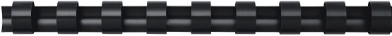 Fellowes A4 8 mm Plastic Binding Combs for Comb Binding Machine, Binds 21 to 40 Pages, Black, Pack of 25, 5330702