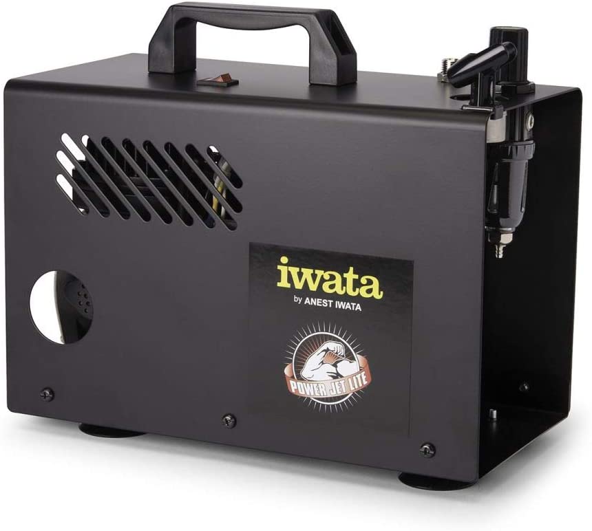 Iwata-Medea Studio Series Power Jet Lite Double Piston Air Compressor, Black - Image 2