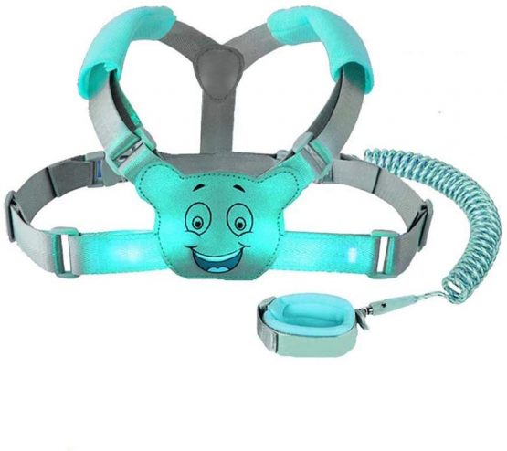 Eidyer Baby Reins Walking Backpack Harness for Toddlers, Kids, Anti Lost Safety Wrist Belt, 3-in-1, 1.5M Flexible Adjustable Child Walking Strap, 360°Rotation and Retractability Wrist Harness Set