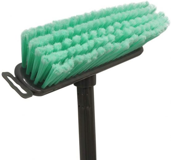 JVL Lightweight Indoor Angled Soft Bristle Sweeping Brush Broom, Turquoise/Grey, - Image 3