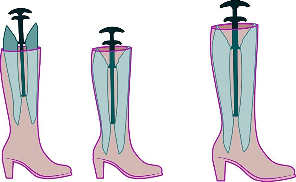 Delfa 1 pair Boot shaper, boot tree P 35 PINK version, length 14 in / 35 cm, innovative mechanism Sensomatic, also for overknees - Image 3