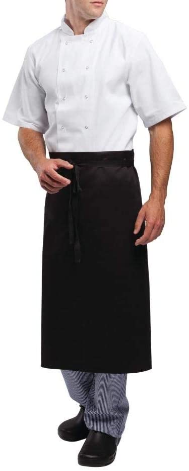 Nextday Catering A968 Regular Waist Aprons, Teflon coated, Poly-cotton, 30" long x 36" Wide, Black, 915(W)x 762(L)mm