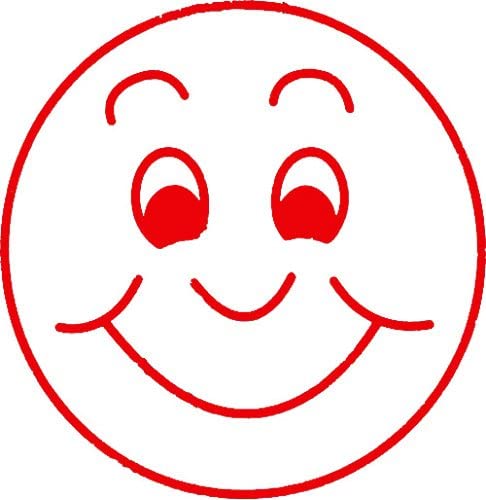 Xstamper Xclamations Smiley Face Teacher Stamp (Impression Size: 22mm). Pre-Inked Stamper for Marking School Work Refillable Ink Stamps with Protective Dome - Image 2