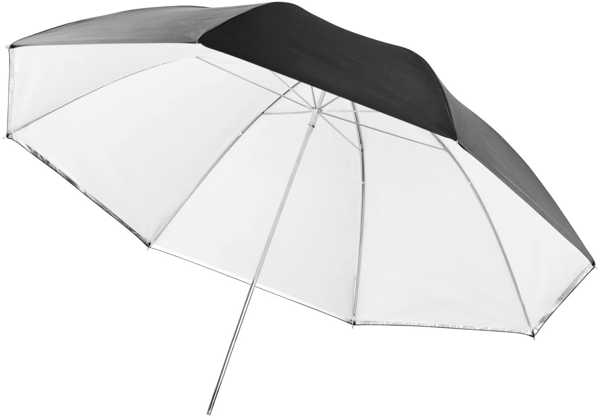 walimex Translucent and Reflex umbrella 2 in 1 White, 109cm, black, 109 cm