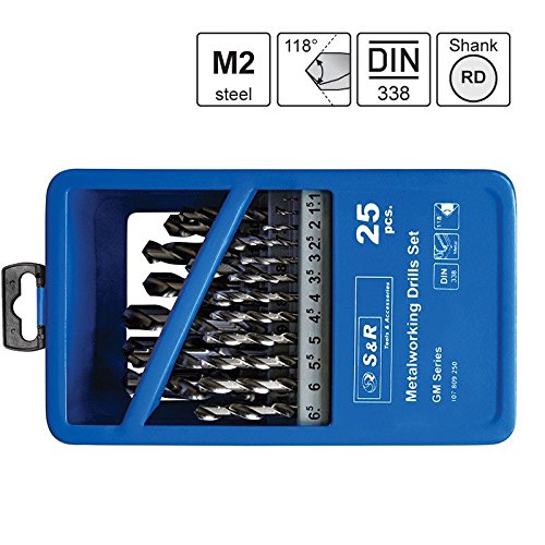 S&R Metal Drill Bit Set 1-13 mm - 25-Piece HSS Steel Drill Set, 25 pcs - 1-13mm, 25-teilig, 1 - 13 mm - Image 4