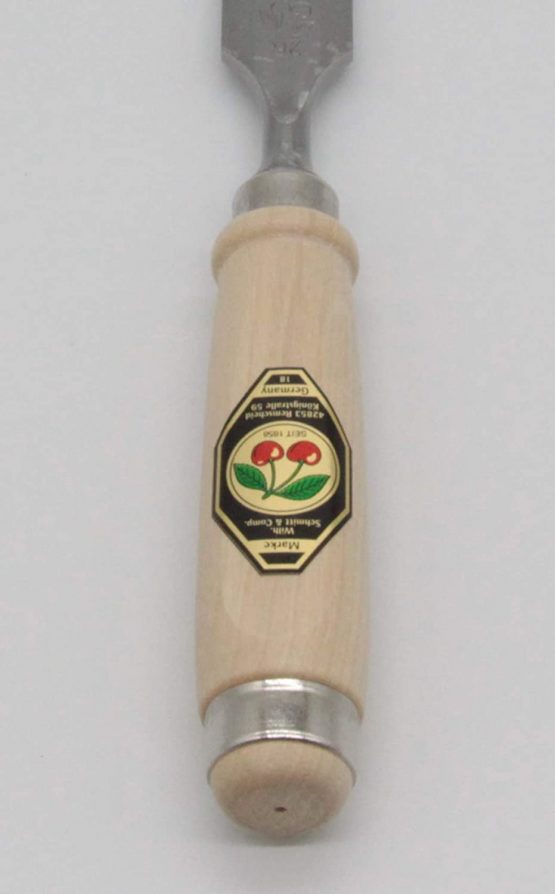 Kirschen 1181000 Firmer Chisel Set with Horn Beam Handle, Beige/Silver, Set of 4 Pieces - Image 4