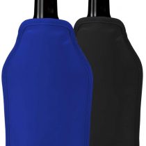 Joejis Kitchen Set of 2 Wine Cooler Sleeves - Black & Blue - Perfect for Chilling Wine & Champagne Bottles - Ideal for Dinner Parties and other events