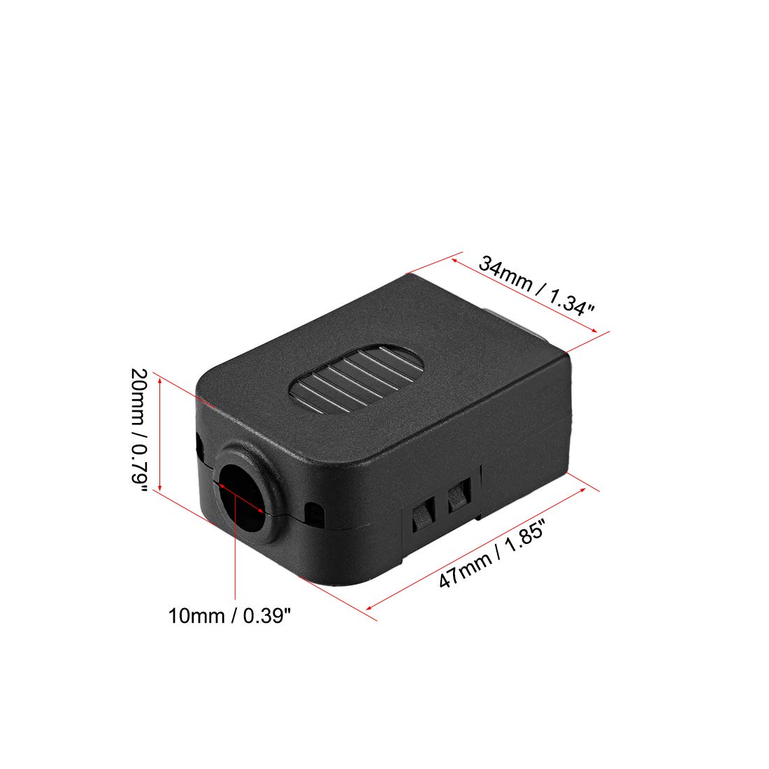 sourcing map D-sub DB9 Breakout Board Connector with Case 9 Pin 2 Row Female Port Solderless Terminal Block Adapter with Thumb Screws - Image 2