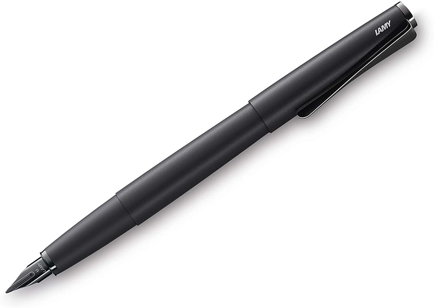 Lamy studio lx-all-black fountain pen, universal fountain pen in elegant all-metal housing