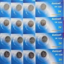 20 x Eunicell CR1220 Lithium Metal Coin Cell 3.0v Batteries, in Separate Blister Packaging