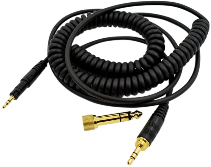 Xingsiyue Headphone Wire Audio Cable with 6.35MM Adapter for Audio-Technica ATH-M50X M40X M70X - Replacement Coiled Extension Cord Lead - Image 3