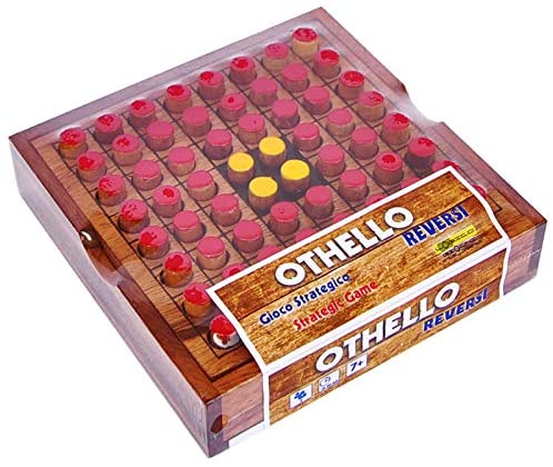 Logica Puzzles Art. Othello - Board Game in Fine Wood - Strategy Game for 2 Players - Travel Version, Brown, Small - Image 4
