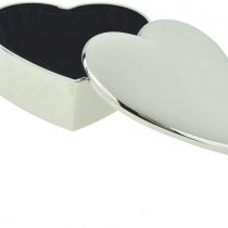 Heart Shaped Silver Nickle Plated Trinket Box