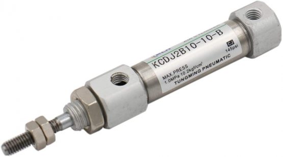 Heschen Slim Air Pneumatic Cylinder CDJ2B 10-10 M5 Port 10 mm Bore 10 mm Stroke