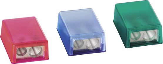 Baier Schneider &Pencil Sharpener 2–in - 1 2–in - 1 Box, Thick and Thin, 42 x 30 x 17 MM, Assorted Colours