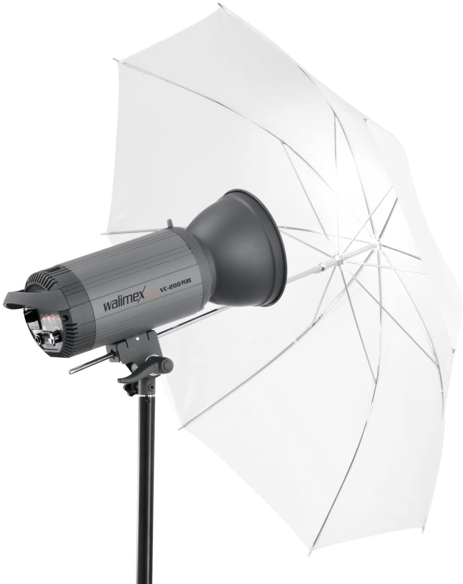 walimex Translucent and Reflex umbrella 2 in 1 White, 109cm, black, 109 cm - Image 3