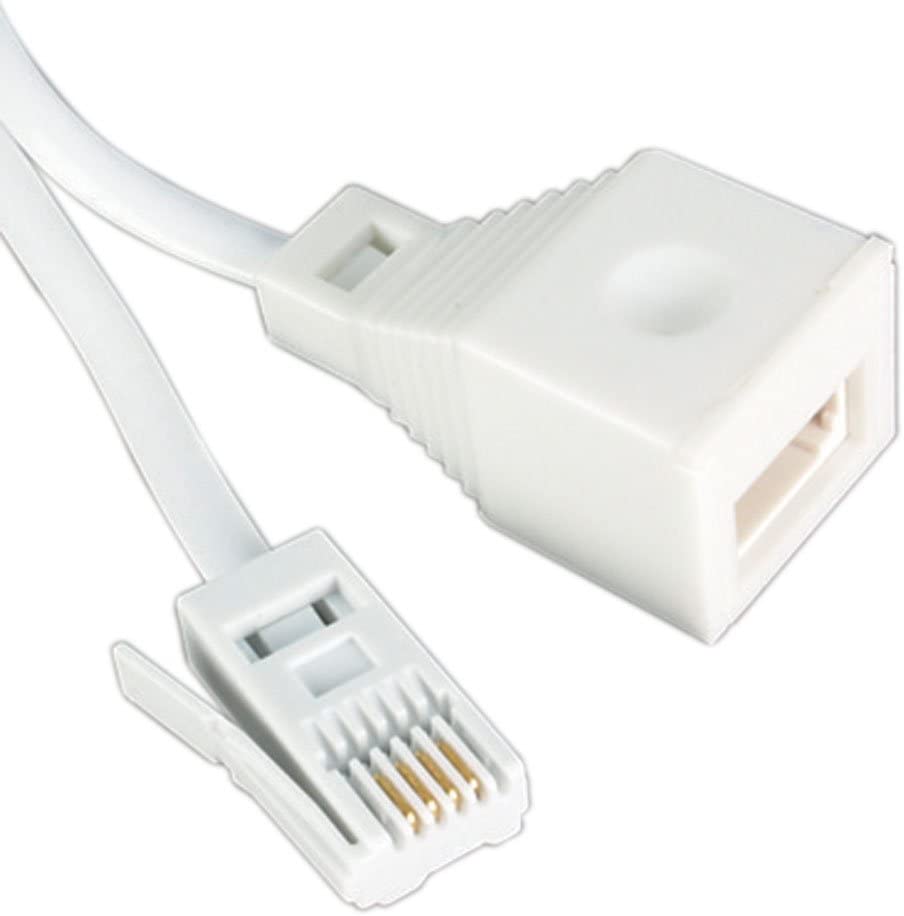 Wired-up BT 10m Telephone Extension Cable Suitable for BT and Other Networks, White, 1 - Pack - Image 3