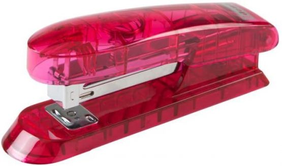 Idena 331120 Plastic Stapler, Translucent Red - Image 2