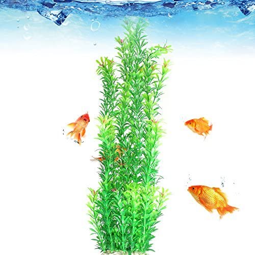 JDYW 52cm Artificial Aquatic Plant Fish Tank Large Plastic Plants with Flowers Fake Aquarium Plants Decoration 20.5 inch - Image 2
