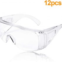 12 Pack Safety Glasses Protective Eyewear Safety Goggles Eye Protection Safety Spectacles Work Glasses with Clear Lenses Security Glasses Anti-Scratch/Anti Dust/Wind