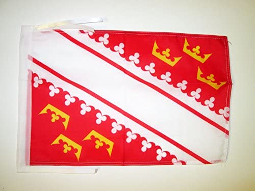 AZ FLAG, Alsace Flag, 18'' x 12'', 100% Polyester French region of Alsace Small Banner with Two Cords, Fade Resistant