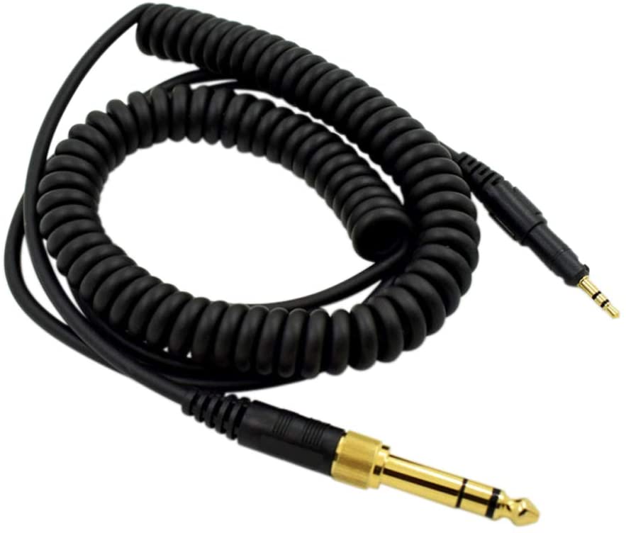 Xingsiyue Headphone Wire Audio Cable with 6.35MM Adapter for Audio-Technica ATH-M50X M40X M70X - Replacement Coiled Extension Cord Lead - Image 2