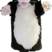 Long Sleeved Glove Puppet - Black and White Cat