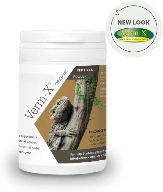 Verm-X Original All Natural Powder for Reptiles. Supports Intestinal Hygiene. Vet Approved. Restores and maintains Gut Vitality. Wormwood Free Recipe, Clear