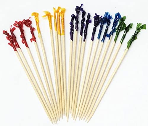 AILEXI 500 Counts Sandwich Frill Picks AILEXI Cocktail Sticks Fruit Sticks and Toothpicks 10 cm - Assorted Colors - Image 3