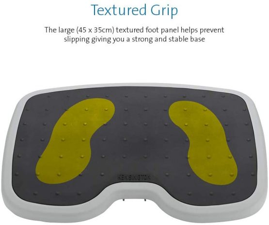 Kensington Adjustable Ergonomic Foot Rest - SoleMate under desk foot rest for improved posture, siatica and orthopedic relief - Grey/Black (56145) - Image 4